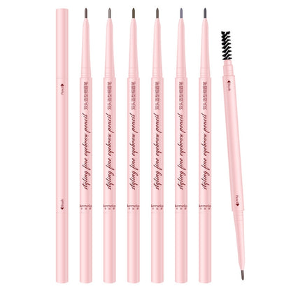 4 PCS Kemelo Double-Headed Automatic Rotating Eyebrow Pencil Waterproof Sweat-Proof Non-Fading Thin Core Eyebrow Pencil(05 Temperament Soot) - Eyes by PMC Jewellery | Online Shopping South Africa | PMC Jewellery