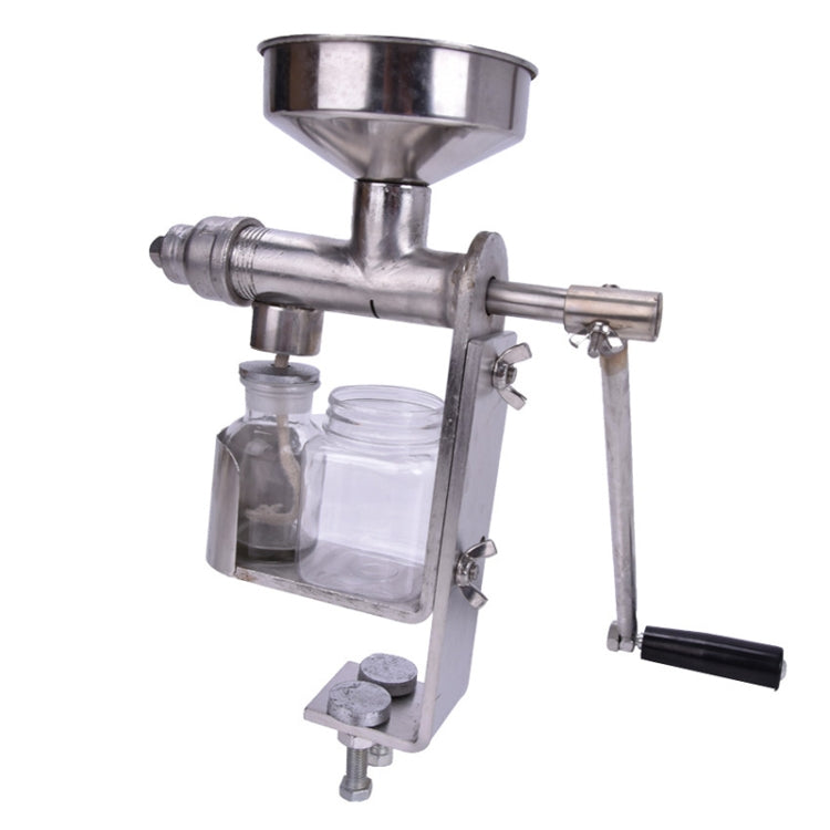 Manual Peanut Nuts Seeds Oil Press Expeller Oil Extractor Machine(Silver) - Stirrer & Squeezer by PMC Jewellery | Online Shopping South Africa | PMC Jewellery