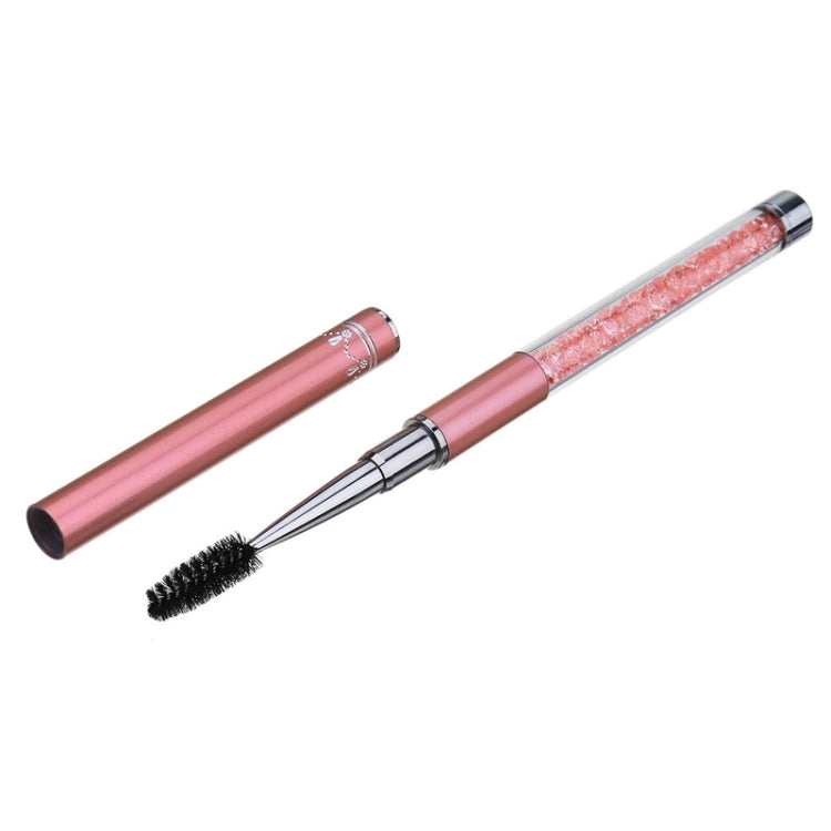 5 PCS Plastic Pole Eyelash Brush Rhinestone Pole With Pen Sleeve Spiral Eyelash Brush(Pink) - Eyes by PMC Jewellery | Online Shopping South Africa | PMC Jewellery