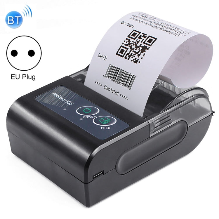 58HB6 Portable Bluetooth Thermal Printer Label Takeaway Receipt Machine, Supports Multi-Language & Symbol/Picture Printing, Model: EU Plug (English) - Printer by PMC TechLife | Online Shopping South Africa | PMC TechLife
