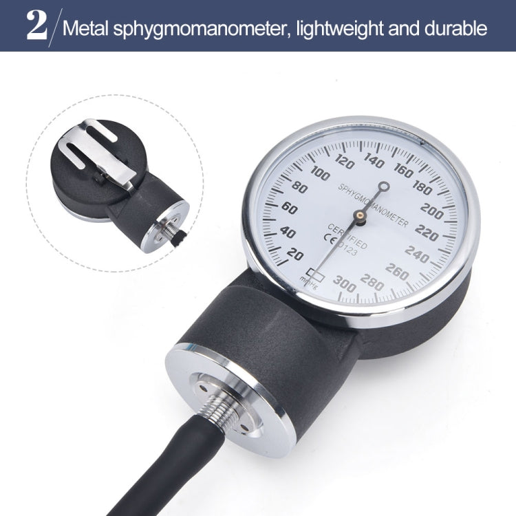 Manual Blood Pressure Watch With Stethoscope Double Tube Double Head Old Sphygmomanometer Arm Type Sphygmomanometer - Sphygmomanometer by PMC Jewellery | Online Shopping South Africa | PMC Jewellery