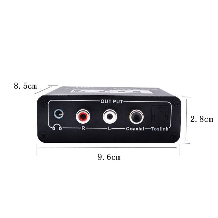 NK-C6 Optical Fiber To Analog Audio Converter Adjustable Volume Digital To Analog Decoder EU Plug - Audio Receiver Transmitter by PMC Jewellery | Online Shopping South Africa | PMC Jewellery