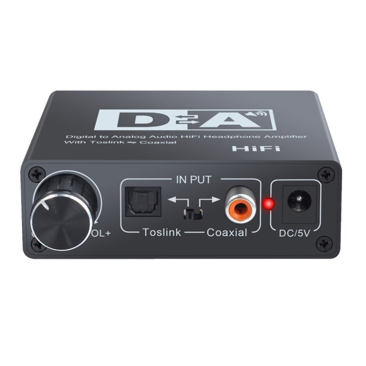 NK-C6 Optical Fiber To Analog Audio Converter Adjustable Volume Digital To Analog Decoder US Plug - Audio Receiver Transmitter by PMC TechLife | Online Shopping South Africa | PMC TechLife