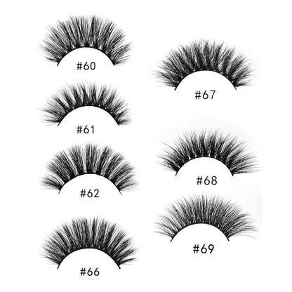 1 Pair Set 3D Mink Eyelashes Natural Thick False Eyelashes(#61) - Eyes by PMC Jewellery | Online Shopping South Africa | PMC Jewellery