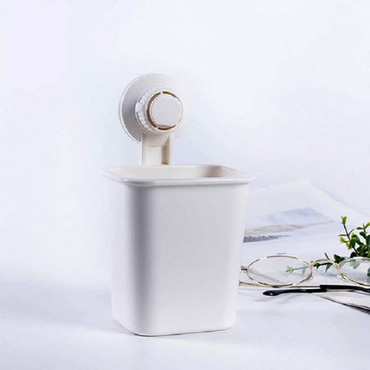 Suction Wall Toothpaste Toothbrush Holder Bathroom Shelf(White) - Shelf & Hooks by PMC Jewellery | Online Shopping South Africa | PMC Jewellery