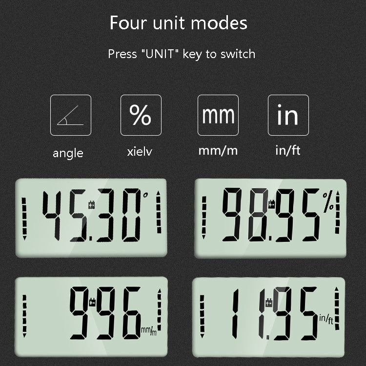 Electronic Digital Display Inclinometer Slope Level Protractor Four-Sided Magnetic Angle Ruler - Measuring Tools by PMC Jewellery | Online Shopping South Africa | PMC Jewellery