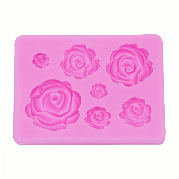 2 PCS DIY Handmade Soap Chocolate Fondant Baking Mold 3D Rose Flower Cake Decoration Silicone Mold(Pink) - Food Molds by PMC Jewellery | Online Shopping South Africa | PMC Jewellery