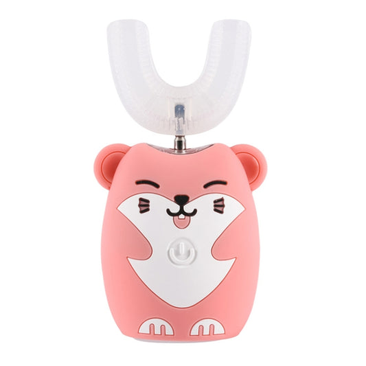 JY968 Children Automatic Intelligent Ultrasonic Voice Broadcast Mouth U-Shaped Electric Toothbrush, Product specifications: Mouse 7-13 years old(Pink) - Toothbrushes by PMC Jewellery | Online Shopping South Africa | PMC Jewellery