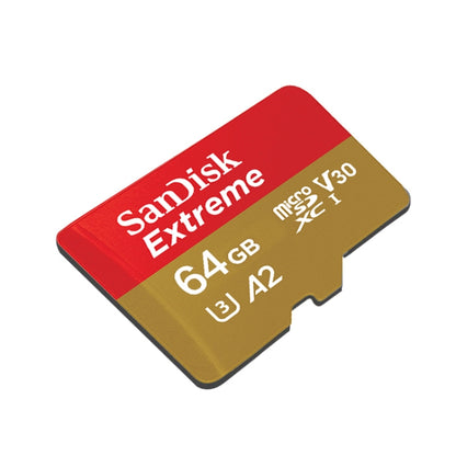 SanDisk U3 High-Speed Micro SD Card  TF Card Memory Card for GoPro Sports Camera, Drone, Monitoring 64GB(A2), Colour: Gold Card - Micro SD Card by SanDisk | Online Shopping South Africa | PMC Jewellery | Buy Now Pay Later Mobicred