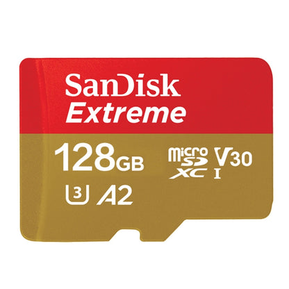 SanDisk U3 High-Speed Micro SD Card  TF Card Memory Card for GoPro Sports Camera, Drone, Monitoring 128GB(A2), Colour: Gold Card - Micro SD Card by SanDisk | Online Shopping South Africa | PMC Jewellery | Buy Now Pay Later Mobicred