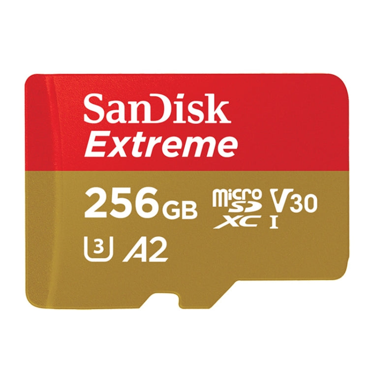 SanDisk U3 High-Speed Micro SD Card  TF Card Memory Card for GoPro Sports Camera, Drone, Monitoring 256GB(A2), Colour: Gold Card - Micro SD Card by SanDisk | Online Shopping South Africa | PMC Jewellery | Buy Now Pay Later Mobicred