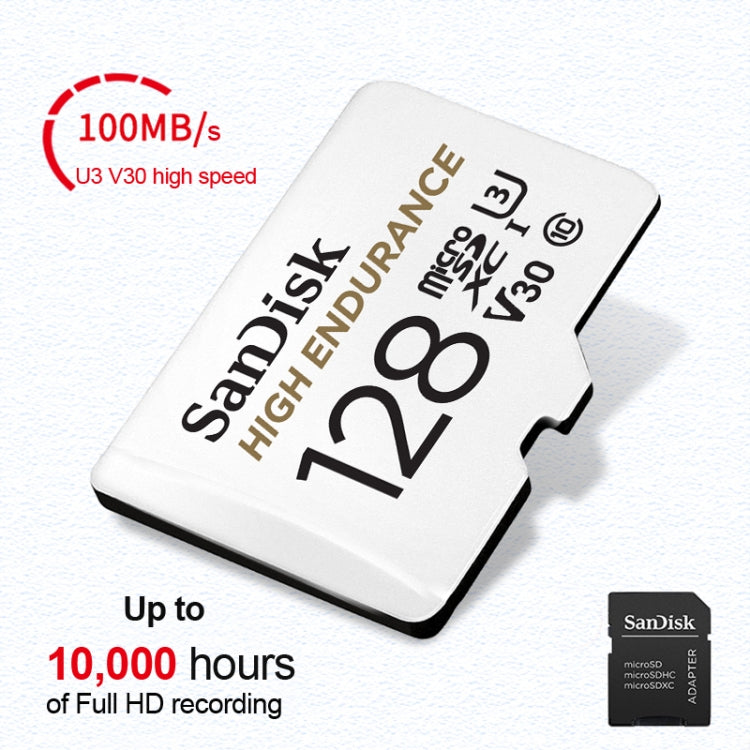 SanDisk U3 Driving Recorder Monitors High-Speed SD Card Mobile Phone TF Card Memory Card, Capacity: 128GB - Micro SD Card by SanDisk | Online Shopping South Africa | PMC Jewellery | Buy Now Pay Later Mobicred