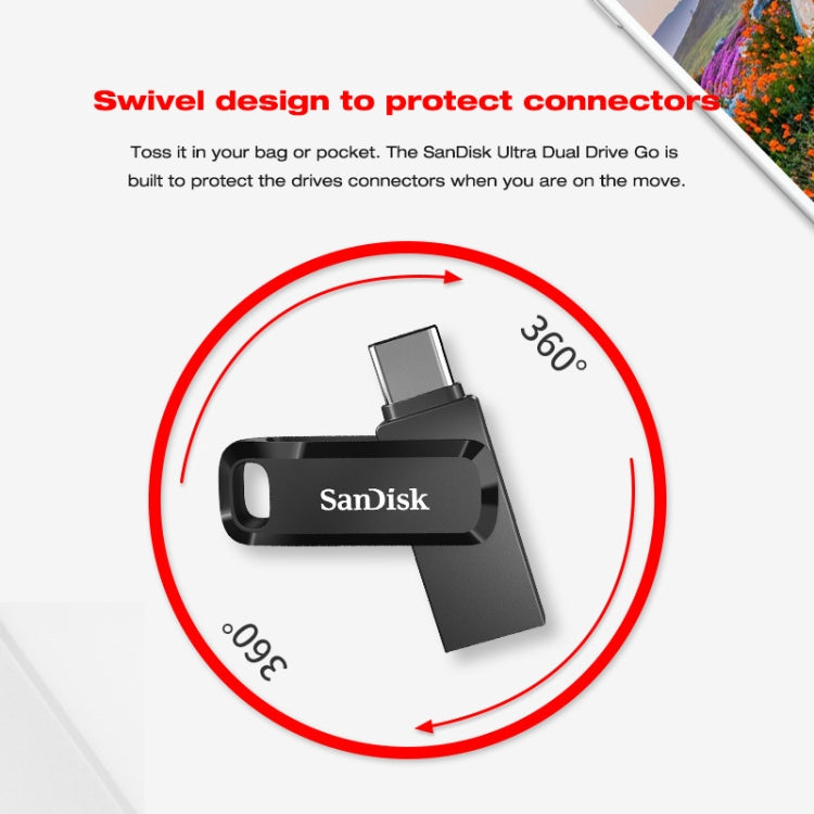 SanDisk Type-C + USB 3.1 Interface OTG High Speed Computer Phone U Disk, Colour: SDDDC3 Black Plastic Shell, Capacity: 128GB - USB Flash Drives by SanDisk | Online Shopping South Africa | PMC Jewellery | Buy Now Pay Later Mobicred