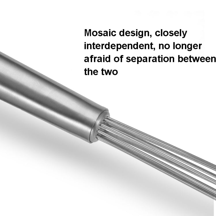 2 PCS Manual Whisk Stainless Steel Glass Bead Egg Whisk Kitchen Household Hand-Held Baking Tools Type B 10 Inch - Stirrer & Squeezer by PMC TechLife | Online Shopping South Africa | PMC TechLife