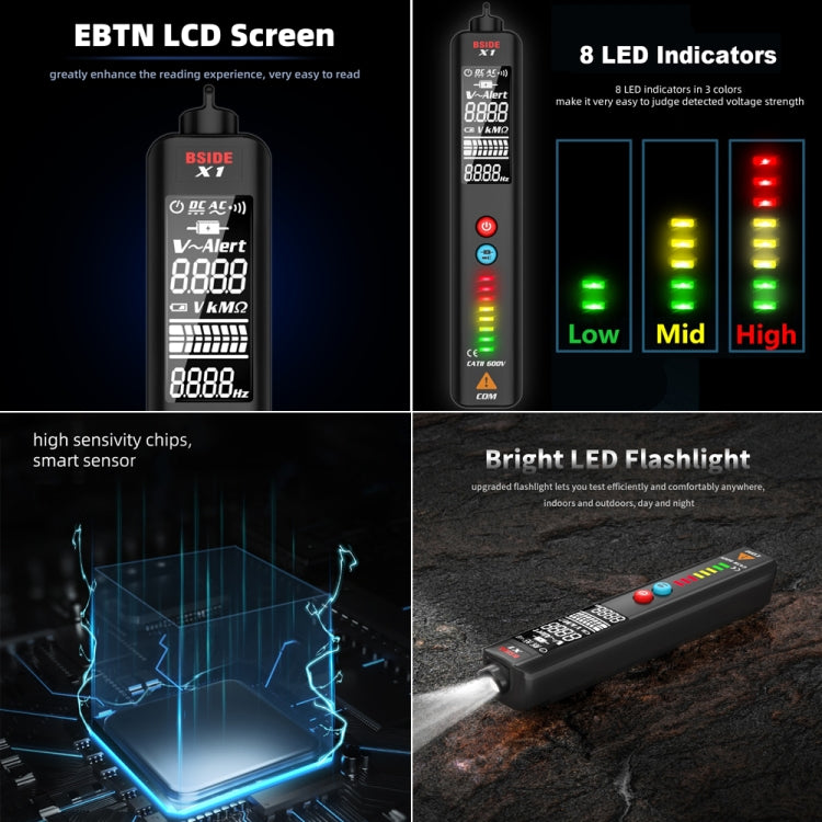 BSIDE X1 Smart Digital Multimeter Test Electric Pen Voltage Detector - free shipping - PMC TechLife - Order now!