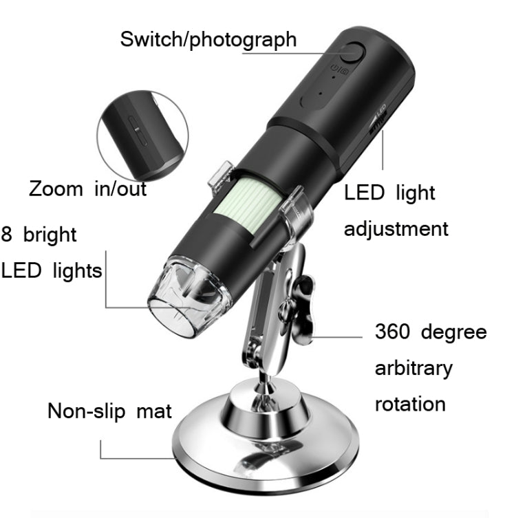 WIFI Electron Microscope USB Digital Magnifying Glass - free shipping - PMC TechLife - Order now!
