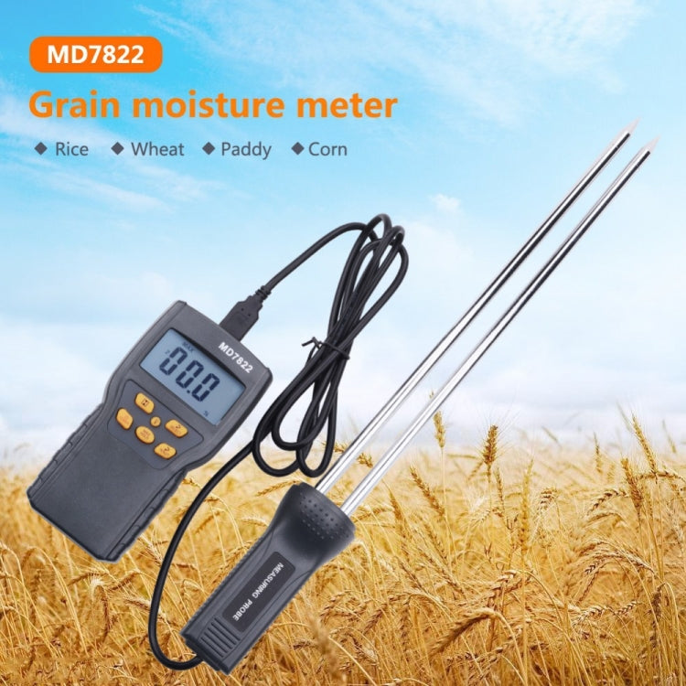 MD7822 Smart Grain Moisture Tester Ultra-Long Probe Digital Moisture Meter - PH & Moisture Meter by PMC Jewellery | Online Shopping South Africa | PMC Jewellery