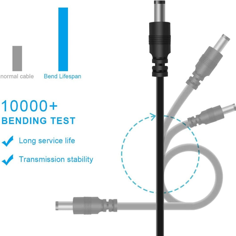 8 In 1 DC Power Cord USB Multi-Function Interchange Plug USB Charging Cable(Black) - Universal Power Adapter by PMC TechLife | Online Shopping South Africa | PMC TechLife