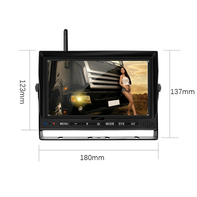 7 Inch Digital Wireless Reversing Image 1080P Video System Truck Monitoring Driving Recorder 2 Division+2 Night Video Camera - Rear View Cameras by PMC Jewellery | Online Shopping South Africa | PMC Jewellery