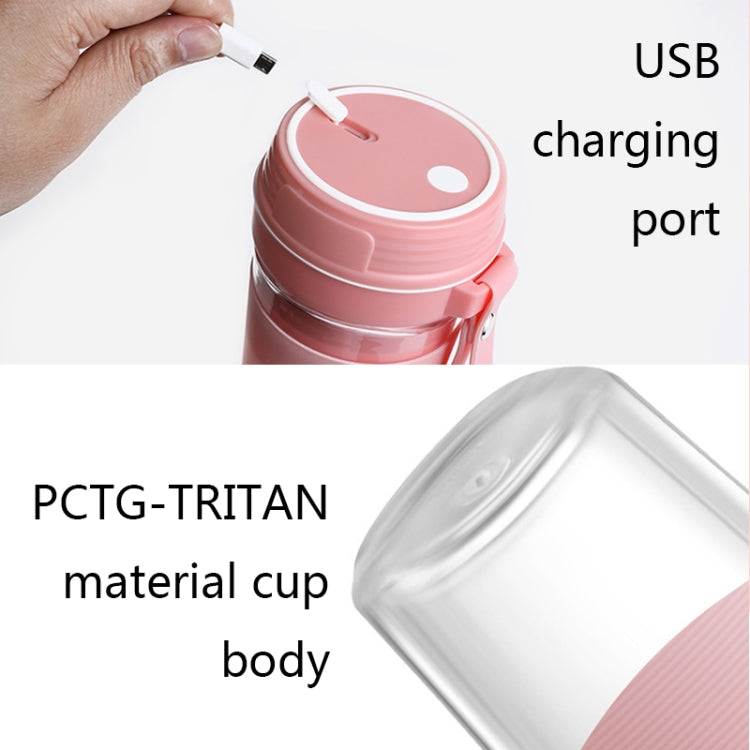 FS1300 Mini Juicer Home Portable Cooking Machine Student Juice Cup Juicer, Colour: Gem Blue Four Blade - Electric juicers by PMC TechLife | Online Shopping South Africa | PMC TechLife