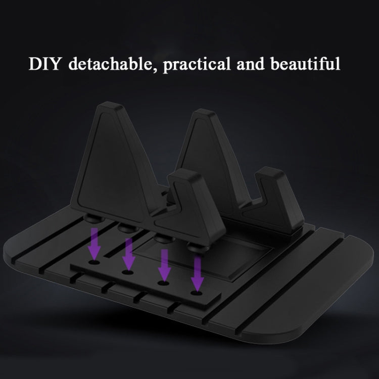 6 PCS Silicone Car Mobile Phone Bracket Car Mini Lazy Bracket(Black) - Car Holders by PMC TechLife | Online Shopping South Africa | PMC TechLife