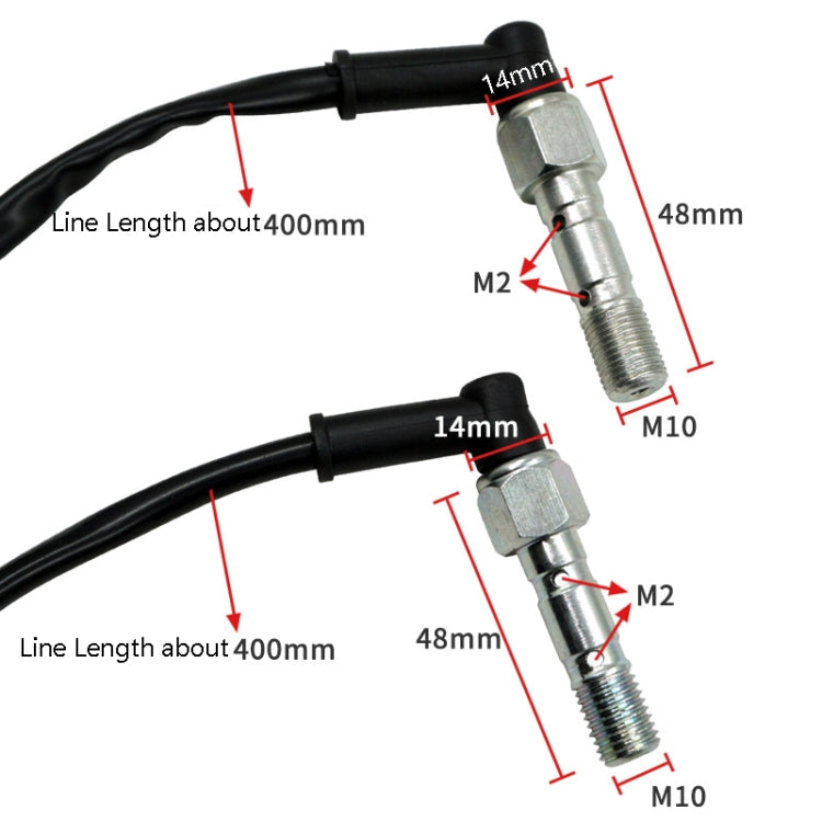 Motorcycle Accessories Disc Brake Pad M10 Hydraulic Brake Switch Double Hole Hydraulic Brake Switch, Specification: M10 x 1.00mm - Motorbike Brakes by PMC Jewellery | Online Shopping South Africa | PMC Jewellery
