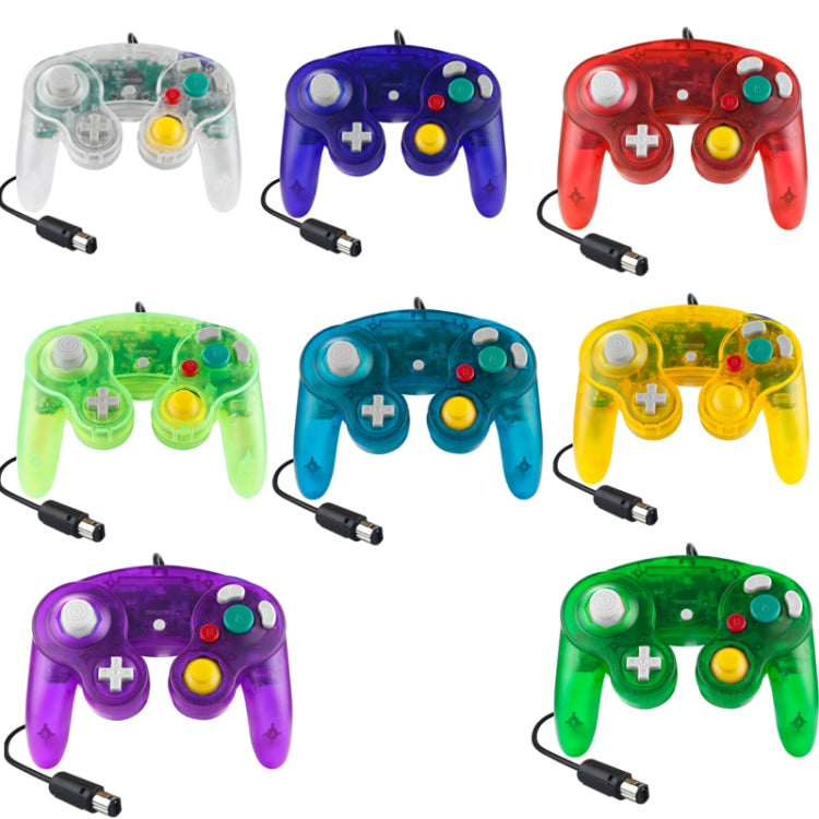 5 PCS Single Point Vibrating Controller Wired Game Controller For Nintendo NGC(Water Green) - Gamepads by PMC TechLife | Online Shopping South Africa | PMC TechLife