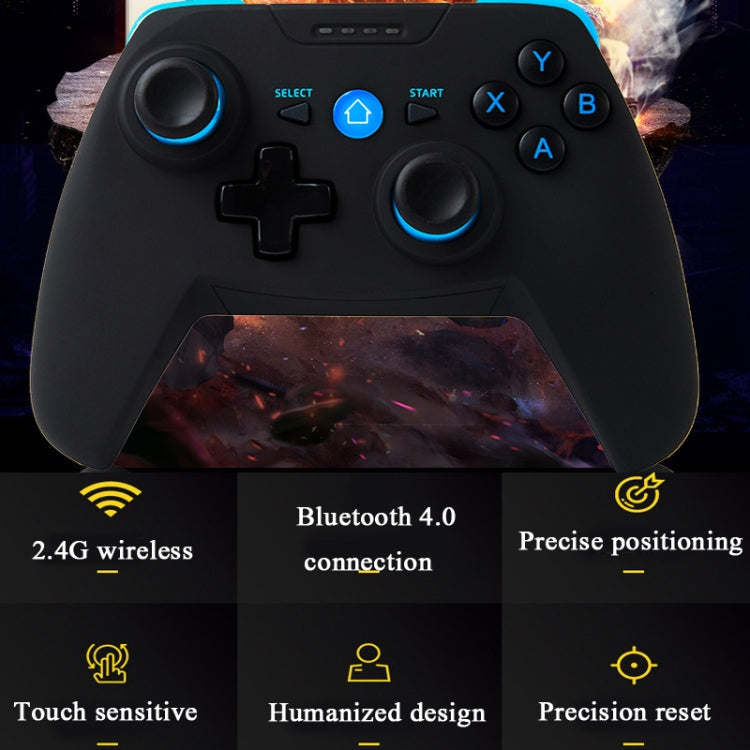CX-X1  2.4GHz + Bluetooth 4.0 Wireless Game Controller Handle For Android / iOS / PC / PS3 Handle + Bracket (Blue) - Gamepads by PMC TechLife | Online Shopping South Africa | PMC TechLife