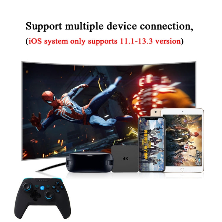 CX-X1  2.4GHz + Bluetooth 4.0 Wireless Game Controller Handle For Android / iOS / PC / PS3 Handle + Bracket (Blue) - Gamepads by PMC TechLife | Online Shopping South Africa | PMC TechLife