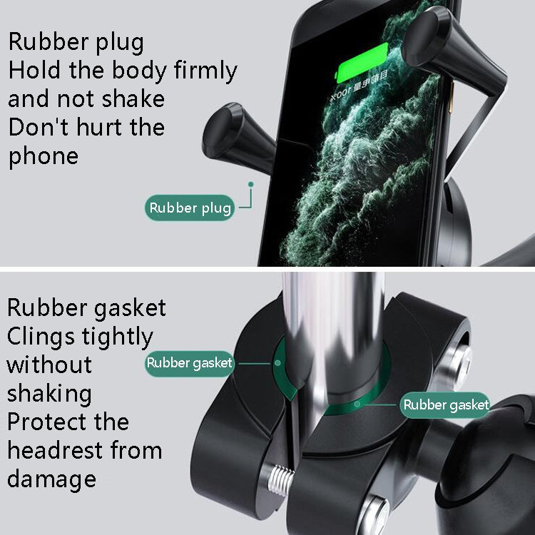 Car Headrest Bracket Motorcycle Rearview Mobile Phone Bracket Style: 4 Claw Large Back Clip - Car Holders by PMC TechLife | Online Shopping South Africa | PMC TechLife