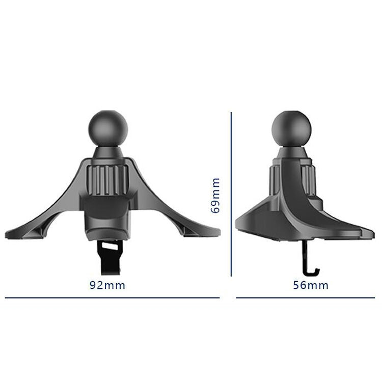 3 PCS A-004 Car Mobile Phone Bracket Air Outlet Hook Accessories(Black) - Car Holders by PMC TechLife | Online Shopping South Africa | PMC TechLife