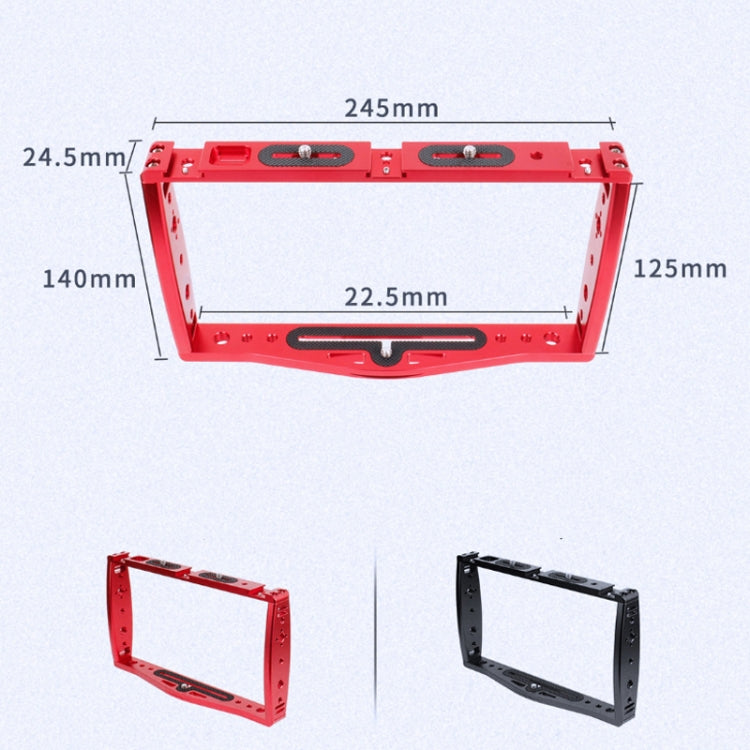 Diving Dual Handheld Grip Bracket Stabilizer Extension Phone Clamp Camera Rig Cage Underwater Case for GoPro HERO9 /8 /7, Colour: Red Bracket + Shutter - Camera Cage by PMC TechLife | Online Shopping South Africa | PMC TechLife