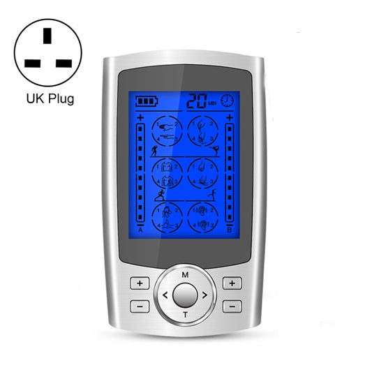 24-Mode Digital Electronic Pulse Massager Intelligent Whole Body Physical Therapy Meridian Massager, Specification: UK Plug( Silver) - Massage & Relaxation by PMC Jewellery | Online Shopping South Africa | PMC Jewellery