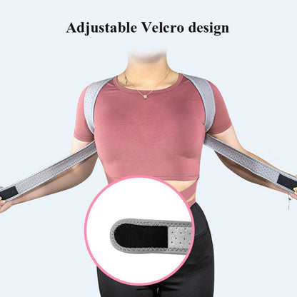 Adjustable Men And Women Invisible Back Correction Belt Adult And Child Hunchback Posture Correction Belt, Specification: Free Size(Black) - Corrector by PMC Jewellery | Online Shopping South Africa | PMC Jewellery