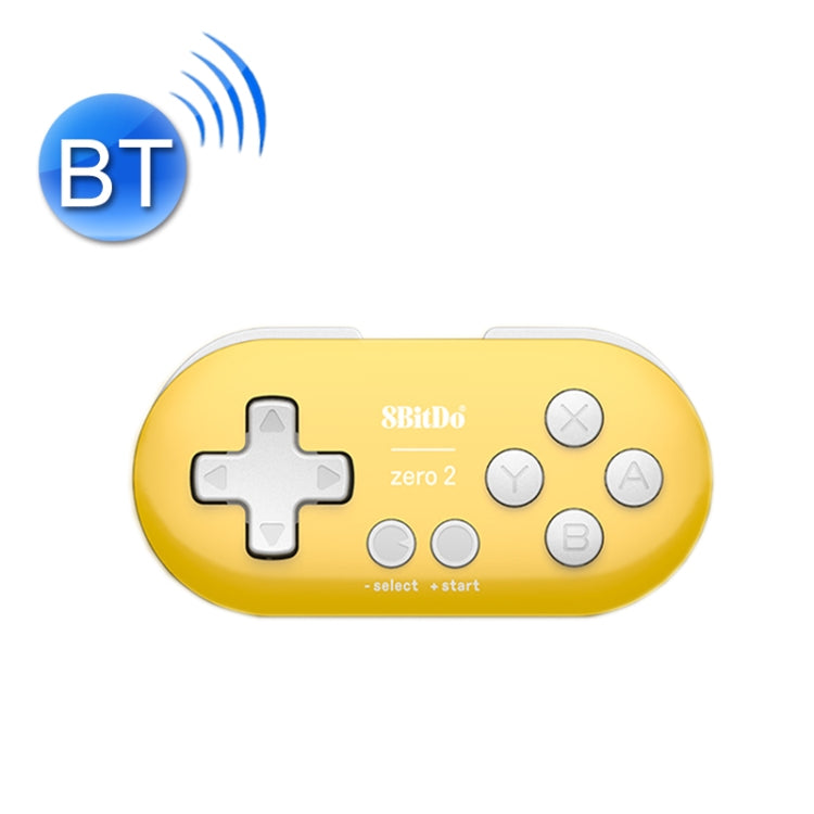 8Bitdo Zero2 Wireless Bluetooth Mini Handle For Switch / Windows / Android / MacOS / Steam / Respeberr(Yellow) - Gamepads by 8Bitdo | Online Shopping South Africa | PMC TechLife