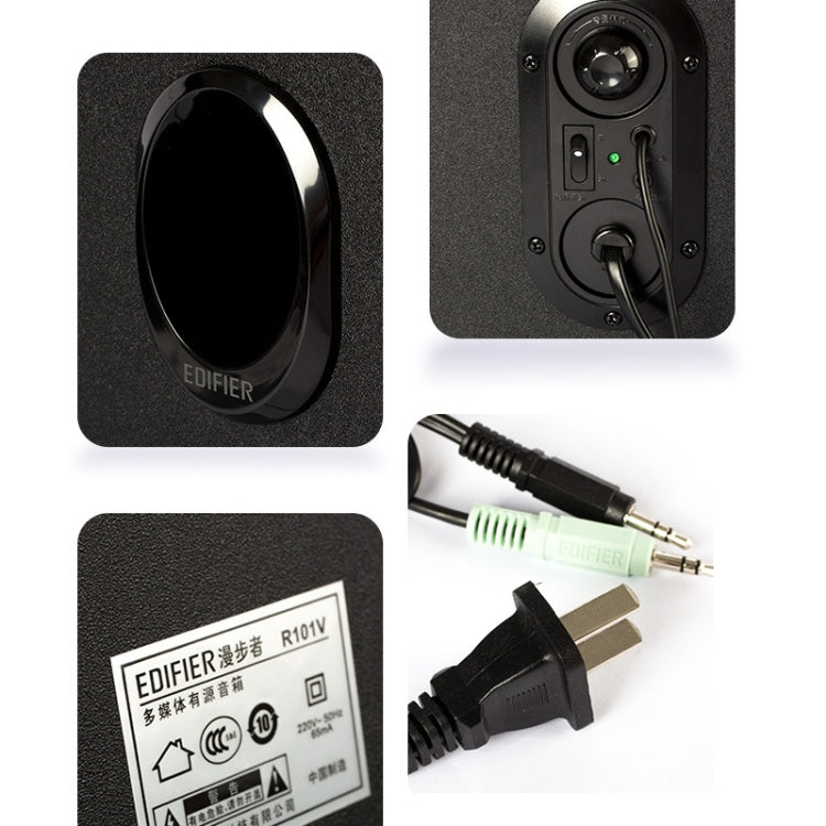 EDIFIER R101V Laptop Audio Home Mini Subwoofer, US Plug(Black) - free shipping - PMC TechLife - Order now!