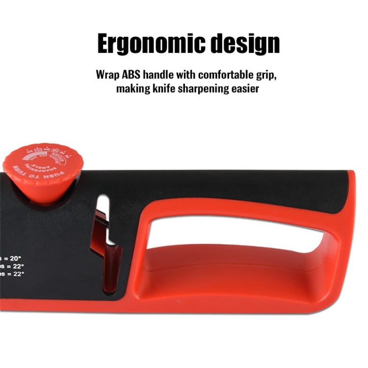 4- In-1 Adjustable Manual Knife Sharpener Multifunctional Knife Sharpener(Black Red) - Knife Sharpener by PMC TechLife | Online Shopping South Africa | PMC TechLife