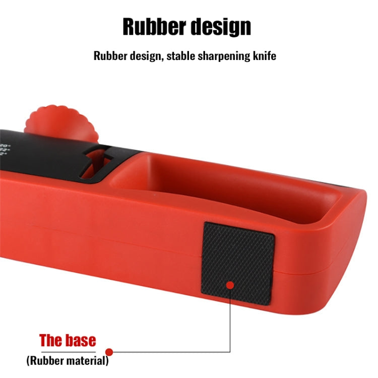 4- In-1 Adjustable Manual Knife Sharpener Multifunctional Knife Sharpener(Black Red) - Knife Sharpener by PMC TechLife | Online Shopping South Africa | PMC TechLife
