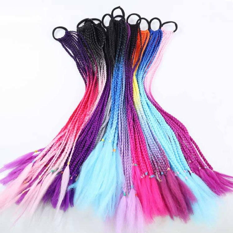 FQXBMW Colorful Braid Hair Band Wigs Corn Silk Colorful Dreadlocks Ponytail, Color: 02 - Wigs by PMC Jewellery | Online Shopping South Africa | PMC Jewellery