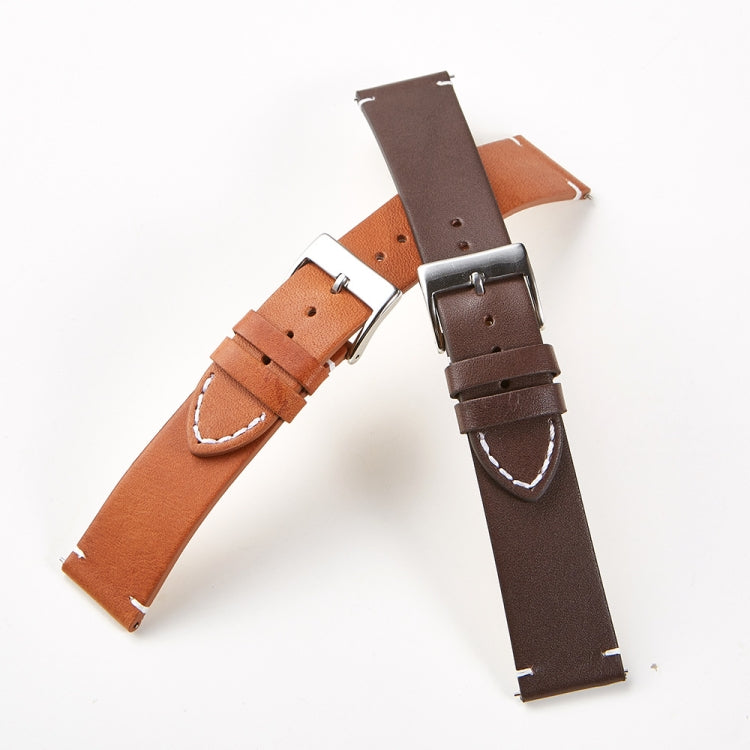 First Layer Retro Cowhide Frosted Leather Quick Release Universal Watch Band, Size： 18mm(Black) - 18mm Bands by PMC Jewellery | Online Shopping South Africa | PMC Jewellery | Buy Now Pay Later Mobicred