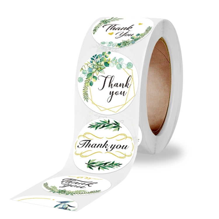 2 Rolls Thank You Floral Sticker Wedding Gift Decoration Label, Size: 2.5cm / 1inch(A-297) - Sticker & Tags by PMC Jewellery | Online Shopping South Africa | PMC Jewellery