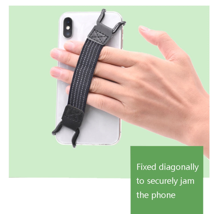 5 PCS Mobile Phone Back Strapping Bracket Lazy Phone And Tablet Back Stick Bracket, Style: 2 x 20cm (Black Iron Buckle) - Lazy Bracket by PMC TechLife | Online Shopping South Africa | PMC TechLife