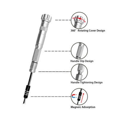 Obadun 9802B 52 in 1 Aluminum Alloy Handle Hardware Tool Screwdriver Set Home Precision Screwdriver Mobile Phone Disassembly Tool(Orange Box) - Screwdriver Set by Obadun | Online Shopping South Africa | PMC Jewellery