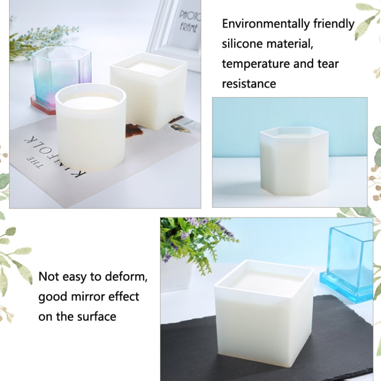 BM-02 Flower Pot Cup Pen Holder Silicone Mold(Roun) - Arts & Crafts by PMC TechLife | Online Shopping South Africa | PMC TechLife