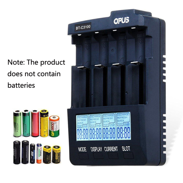 OPUS BT-C3100 Smart Smart Digital Intelligent 4-Slot Battery Charger(UK Plug) - free shipping - PMC TechLife - Order now!