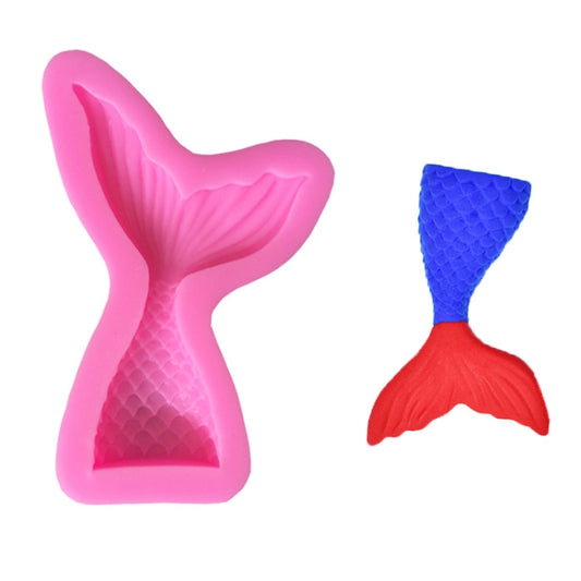 Mini Mermaid Tail Liquid Silicone Mold Fondant Baking Mold, Specification: Large (Pink) 15-94 - Food Molds by PMC Jewellery | Online Shopping South Africa | PMC Jewellery