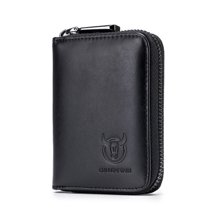 BULL CAPTAIN 05 Head Layer Leather Card Bag Men Casual Leather Driver License Card Package(Black) - Card & Passport Bags by PMC TechLife | Online Shopping South Africa | PMC TechLife