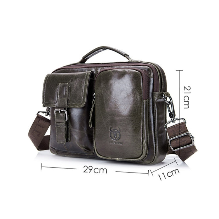 BULL CAPTAIN 036 Men Leather Shoulder Bag Retro First-Layer Cowhide Messenger Bag(Brown) - free shipping - PMC TechLife - Order now!