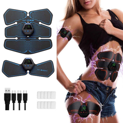 EMS Portable Abdomen Device Electric Abdominal Muscle Stickers with LCD Screen Display(Blue Point) - Fitness Equipments by PMC Jewellery | Online Shopping South Africa | PMC Jewellery