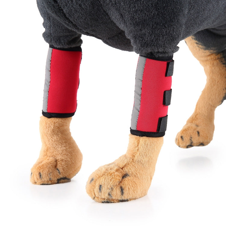 Pet Knee Protector Dog Surgery Injury Protective Cover, Size: M(Red Reflection) - Pet Care by PMC TechLife | Online Shopping South Africa | PMC TechLife